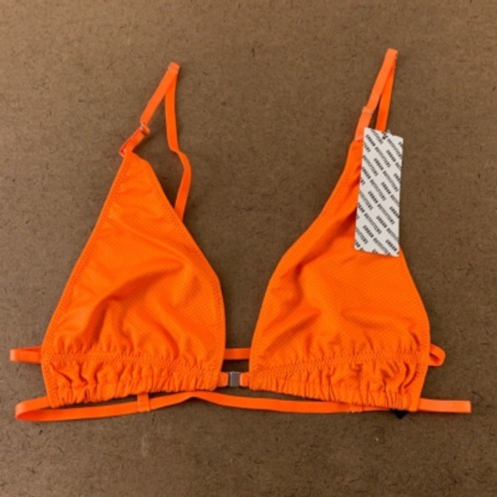 Urban Outfitters Womens Bikini Swim Top Orange Adjustable Strap Stretch M New